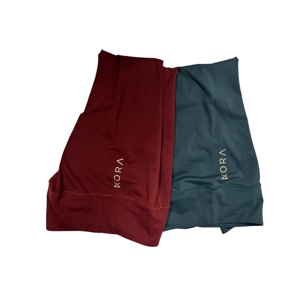 Kora "Be Your Best" Sculpt Legging BUNDLE Marron Teal Size Small